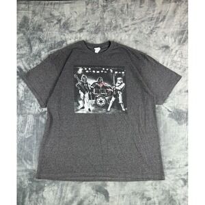 Star Wars Band Tee Men's 2XL Vader Stormtroopers Music Graphic T-Shirt Dark Gray